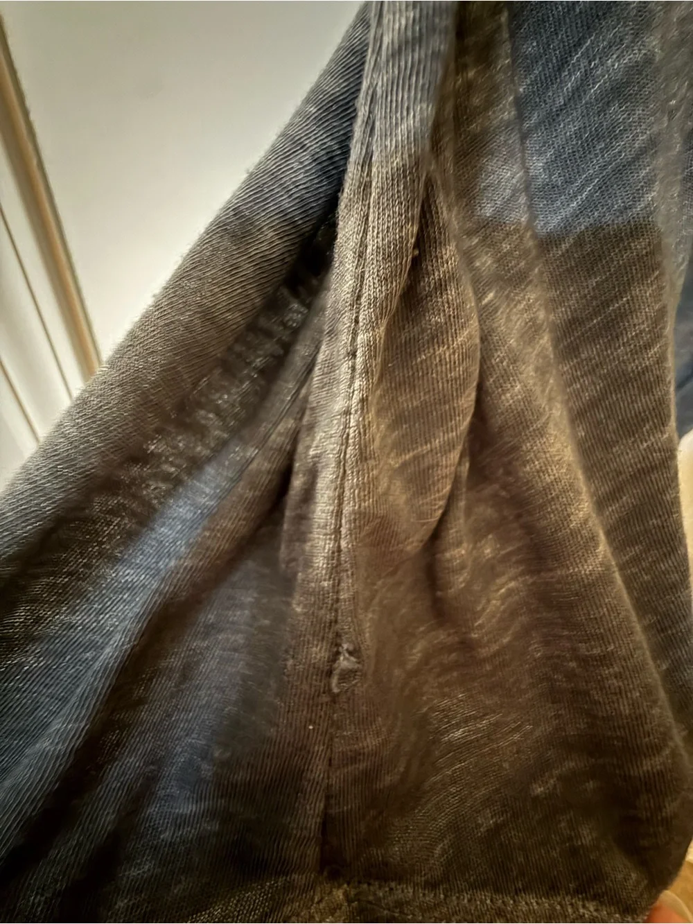 torrid Charcoal Gray V-Neck Short Sleeve Tunic with Subtle Tiger Motif - Picture 5 of 6